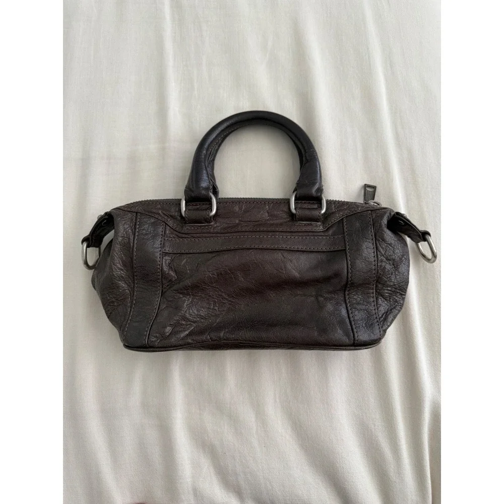 Rebecca Minkoff Brown Leather Mini Satchel Y2K Moto Indie Sleaze Handbag